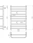 Водяна рушникосушка INOX Преміум Люкс 770х540/500 полірована -  №3
