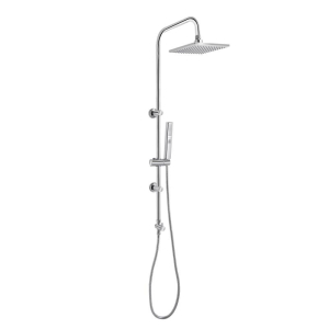 фото - Душова стійка універсальна Qtap Plava на два споживача 1015 мм прямокутна QT1001CRM Chrome