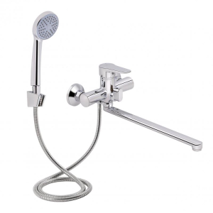  - Змішувач для ванни Lidz Nicole 005 з поворотним виливом (з душовим гарнітуром) (k35) LDNIC005CRM22140 Chrome