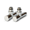 фото - Кран кутовий подовжений для рушникосушки Raftec 1/2х1/2 Chrome, 2шт.