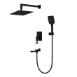Вбудована душова система GAPPO G7117-6, вилив - перемикач на лійку, 3-функції, чорний - фото №11