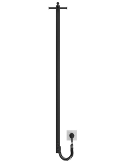  - Электрический полотенцесушитель Рей Кубо-І 1100x30/130 TR черный мат черный мат