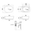 Раковина накладная Qtap Cardinal 500х380х140 мм, Beige, прямоугольная, с донным клапаном QTCAR188SB49825 - фото №2