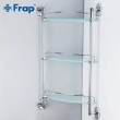 Скляна полиця кутова Frap F1907-3, 3-х ярусна, 290х290 мм - фото №4