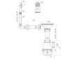 Сифон для мийки ANI-plast A0145S P15, 1 1/2" x 40 з жорстким переливом та гнучкою трубою 40 х 40/50 - фото №3