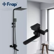 Душева система Frap F24802-6, вилив - перемикач на лійку, 1 режим, чорний - фото №2