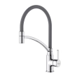 Змішувач для кухні Frap F4552 з гнучким виливом, сірий/хром - фото №7
