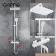 Душова система з термостатом GAPPO G2491-8, вилив - перемикач на лійку, білий - фото №2