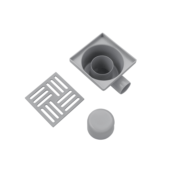 Трап ANIplast с горизонтальным выпуском 50 мм, с решеткой 10х10 см TA5104EU фото №3