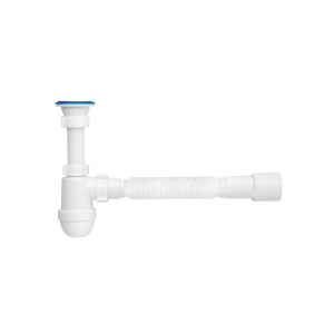 фото - Сифон для раковины ANIplast с резьбовым выпуском 70 мм, с гибкой трубой 40х40/50 мм С0115EU