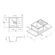 Кухонная мойка Kroner KRP Komposit GRA - 6550 - фото №2