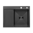Кухонная мойка Kroner KRP Schwarze - 6350RHM PVD (3.0/1.0 мм) - фото №1