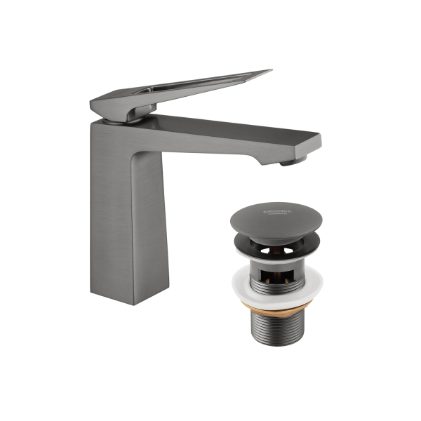 Смеситель для раковины Kroner KRP Ersel - GRP0110BV с донным клапаном фото