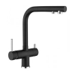 Змішувач для кухні на дві води GAPPO G43752-7 під фільтр, чорний/хром - фото №3