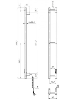 фото - Електрична рушникосушка Mario e-INOX Стелла 1170х140 TR 2.0 K полірована