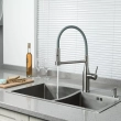 Змішувач для кухні GAPPO G4398-55 з гнучким виливом, 2 режими, сірий - фото №2