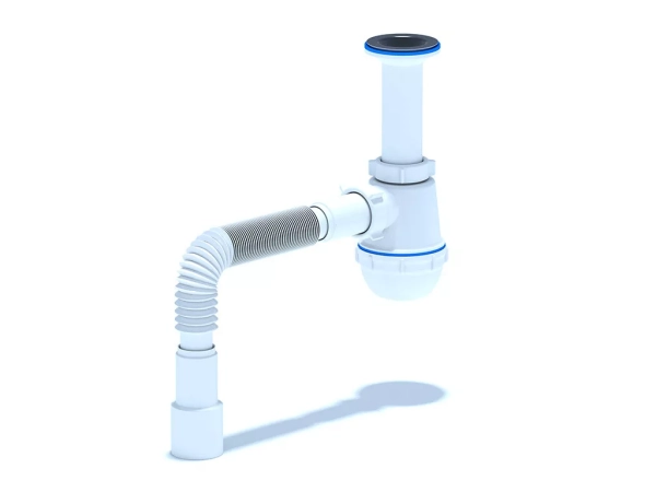 Сифон для мийки ANI-plast A0515, 1 1/2" x 40 з гнучкою трубою 40 x 40/50 фото