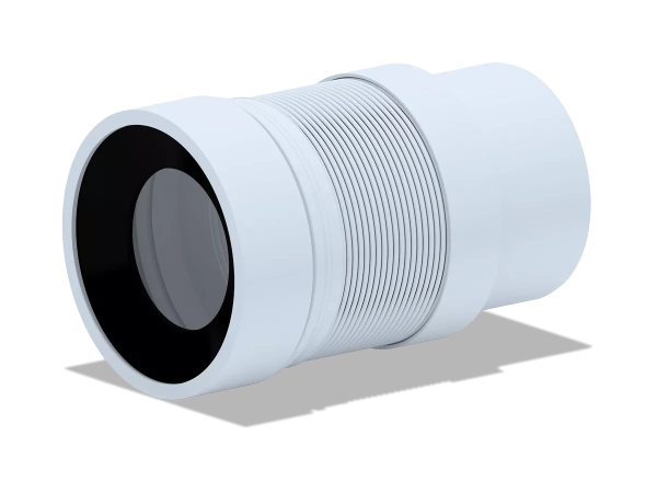 Подовжувач гнучкий для унітазу ANI-plast K821 випуск Ø110 мм (190-370 мм) фото