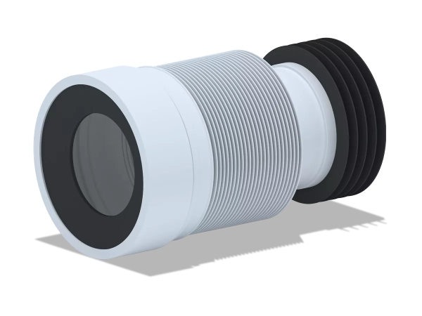 Подовжувач гнучкий для унітазу ANI-plast K828R випуск Ø110 мм (230-530 мм) фото