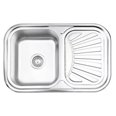 Кухонна мийка WEZER 7549(08) Satin 750x490x180 мм + сифон фото
