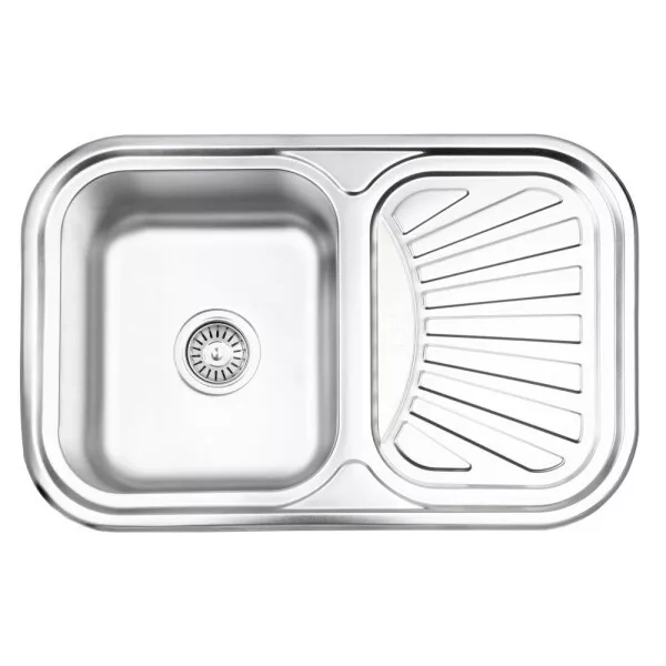Кухонна мийка WEZER 7549(08) Satin 750x490x180 мм + сифон фото