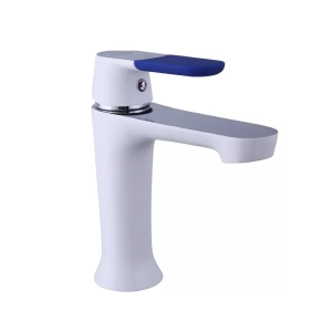 фото - Змішувач для умивальника Frap F1034, білий/хром