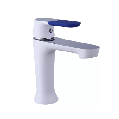 Змішувач для умивальника Frap F1034, білий/хром фото