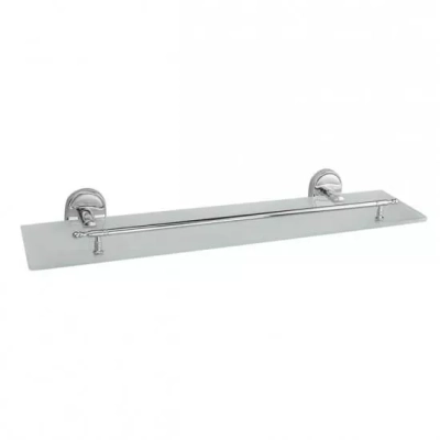 Скляна поличка Frap F1907, хром, 520 мм фото