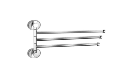 Тримач для рушника Frap F1913 поворотний 3-й, 370 мм, хром фото