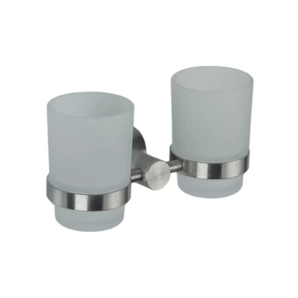 Подвійна склянка для щіток Frap F30108, нержавіюча сталь фото