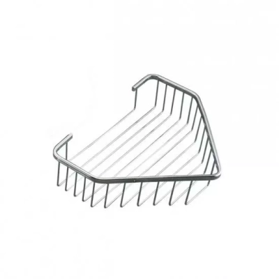 Полиця металева кутова Frap F335, 240х60 мм, хром фото