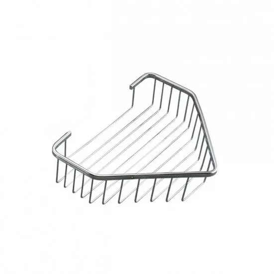 Полиця металева кутова Frap F335, 240х60 мм, хром фото