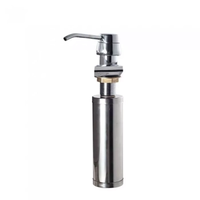 Дозатор для мила Frap F405, що вбудовується в мийку, хром, 150 мл фото