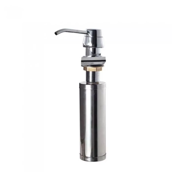 Дозатор для мила Frap F405, що вбудовується в мийку, хром, 150 мл фото