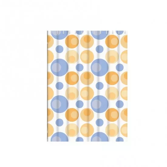 Шторка для ванної і душа Frap F8804, поліетилен, 180 x180 см, жовтий фото