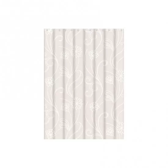 Шторка для ванної і душа Frap F8805, поліетилен, 180 x180 см, білий/серий фото