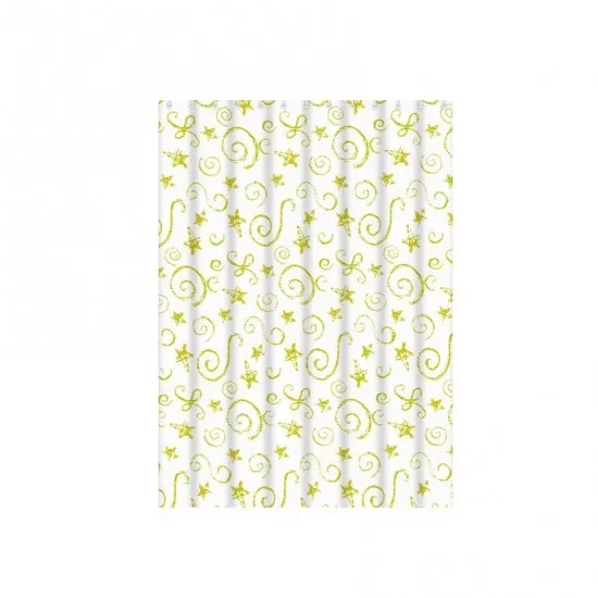 Шторка для ванної і душа Frap F8808, поліетилен, 180 x180 см, жовтий фото