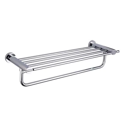 Полиця з тримачем для рушників GAPPO G1824, хром, 580 мм фото