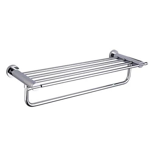 Полиця з тримачем для рушників GAPPO G1824, хром, 580 мм фото