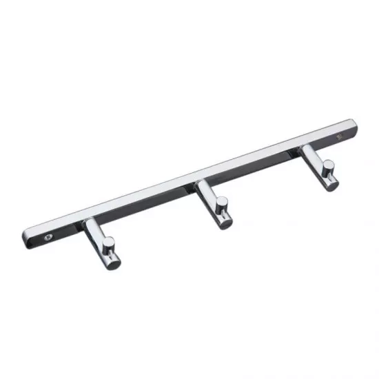 Вішалка GAPPO G202-3 з трьома гачками для рушників, 200 мм, хром фото