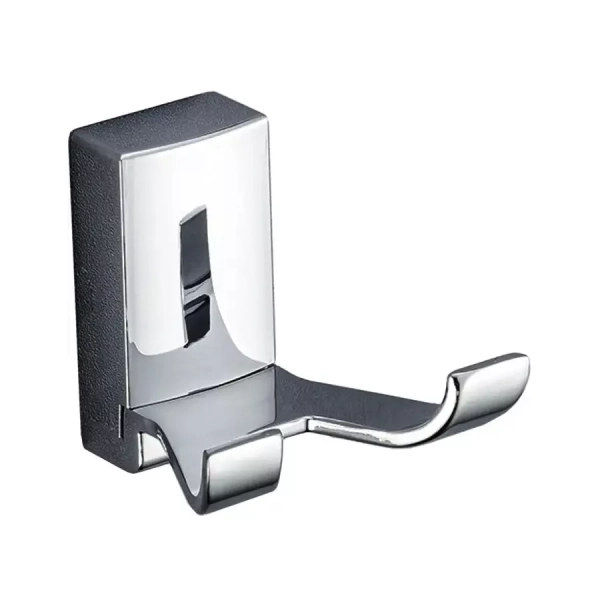 Гачок подвійний для ванної Frap F1805-2 з 2-ма накладками, білий/хром фото