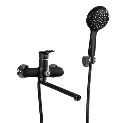 Змішувач для ванни Frap F2249-6, чорний/хром фото