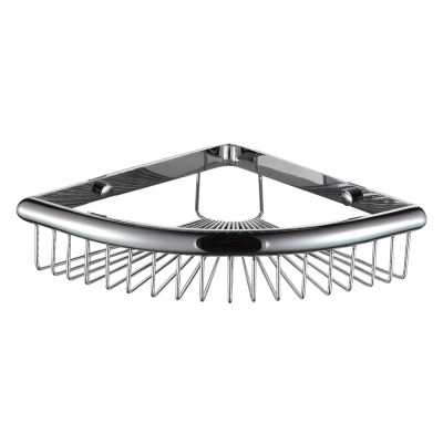 Полиця кутова Frap F352, 240х60 мм, нержавіюча сталь, хром фото