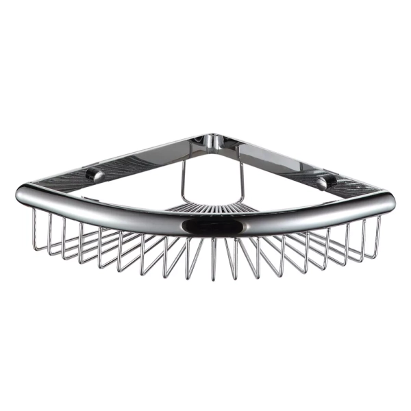 Полиця кутова Frap F352, 240х60 мм, нержавіюча сталь, хром фото