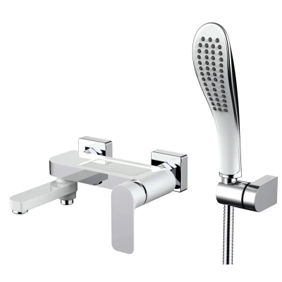 Змішувач для ванни GAPPO G3248, білий/хром фото