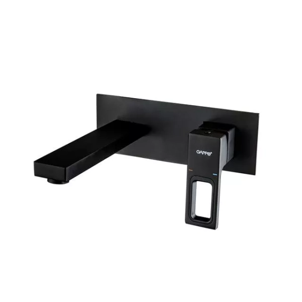 Змішувач для умивальника GAPPO G1017-16, чорний фото