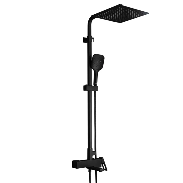 Душова система GAPPO G2417-6, вилив - перемикач на лійку, чорний фото