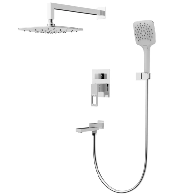 Вбудована душова система GAPPO G7117-8, вилив - перемикач на лійку, 3-функції, білий/хром фото