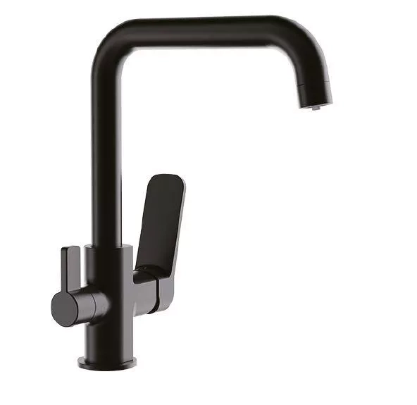 Змішувач для кухні Frap F4362 на дві води, чорний фото