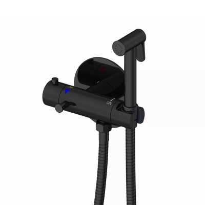 Гігієнічний душ GAPPO G7290-6 з термостатом та гачком, чорний фото